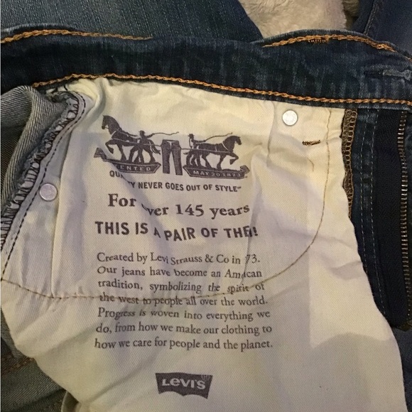 Levi’s 505 Men’s Dark Wash Denim Jeans W34 L32 Straight Leg - Picture 10 of 10